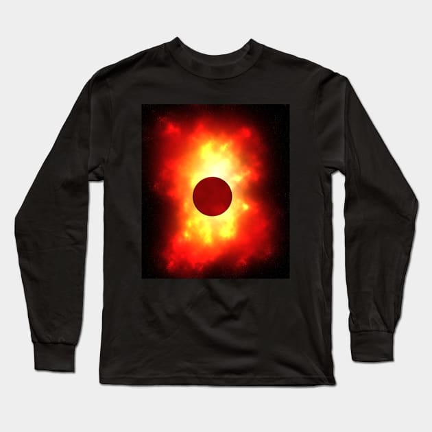 Hot Warm Planet - Red Long Sleeve T-Shirt by The Black Panther